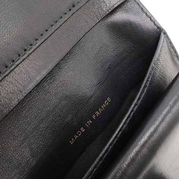 CHANEL Authentic Black Caviar Leather Logo Wallet - Picture 7 of 10